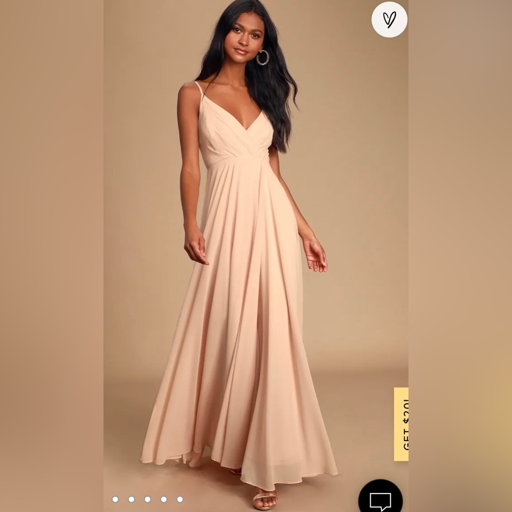 Lulu’s Blush Pink Gown Size Sm